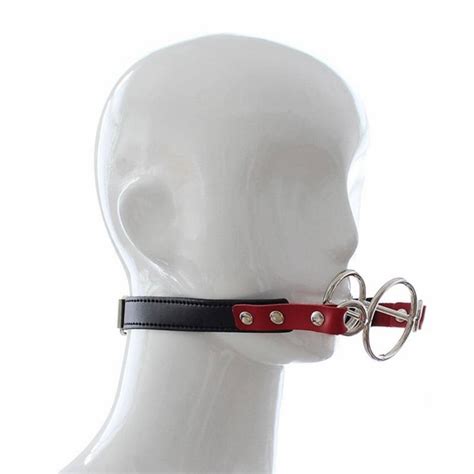 Metal Double O Ring Open Mouth Gag Balls Bdsm Bondage Forced Oral Sex