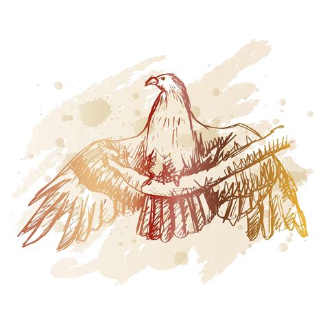 Premium Vector Eagle Sketch Hand Drawing Illustration