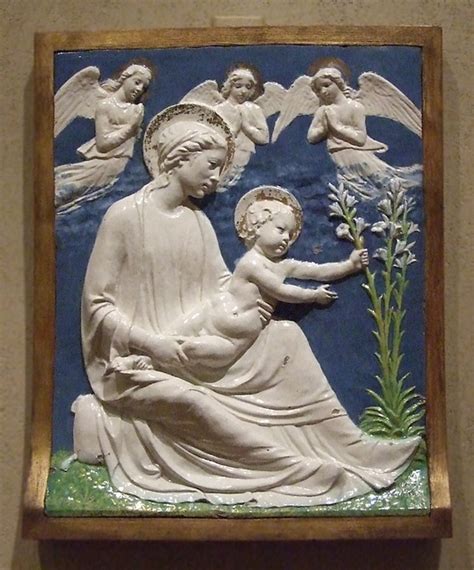 Ipernity Virgin And Child With Lilies By Luca Della Robbia In The