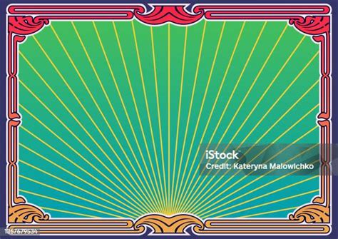 Psychedelic Art Nouveau Frame Stock Illustration Download Image Now