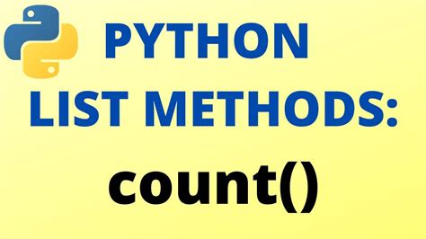 Python Count List Method Tutorial Youtube