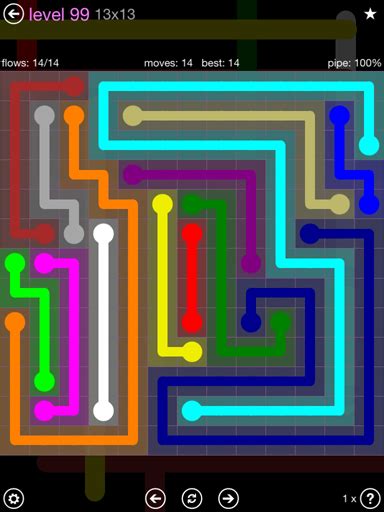 Flow Free Solutions Flow 13mania Pack Set 13x13 Level 99