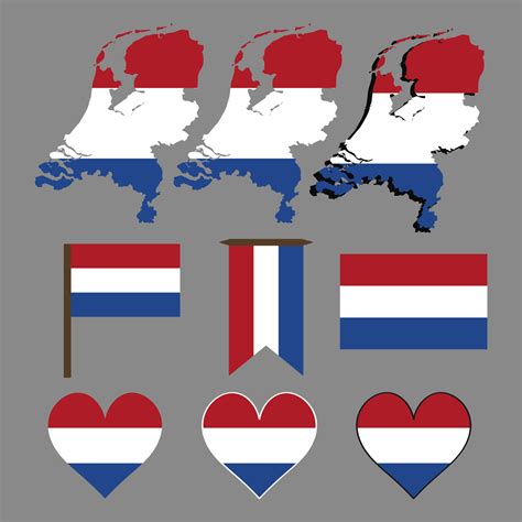 Netherlands Flag Map