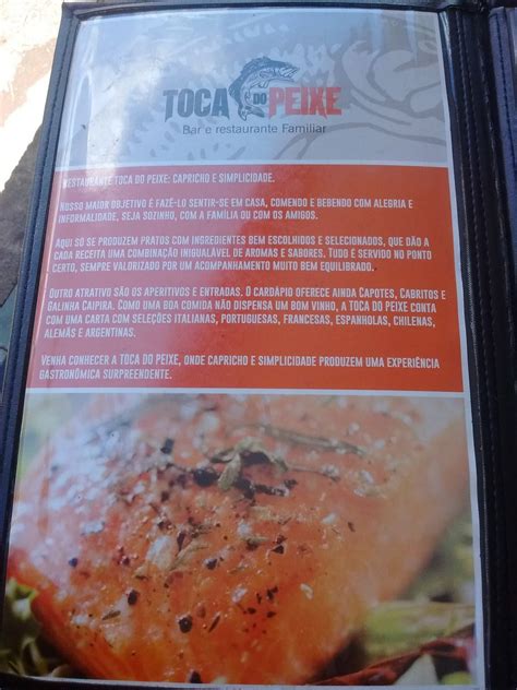 Menu Em Toca Do Peixe Restaurante Bras Lia Spm