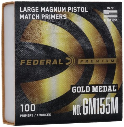 Federal Premium Gold Medal Large Pistol Magnum Match Primers M Box