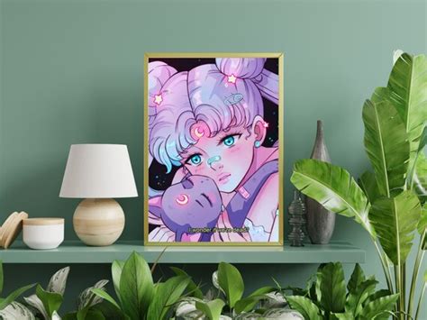 Sailor Moon Wall Art Sailor Moon Art Print Sailor Moon Etsy Uk