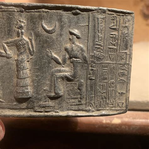 Sumerian Cylinder Seal Of Ur Nammu Museum Replica Tablet Set