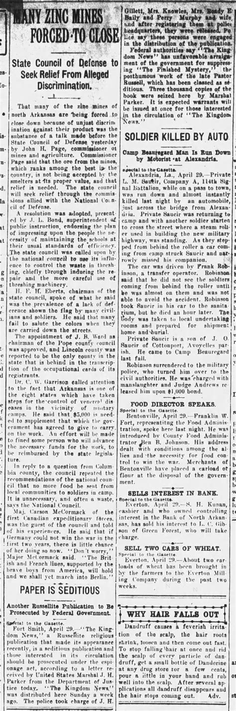 Article Clipped From Daily Arkansas Gazette