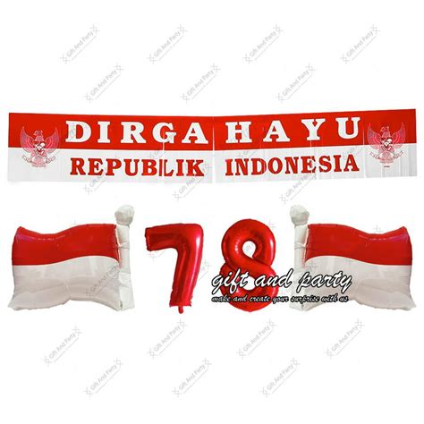 Jual Paket Dirgahayu Ri Paket Hut Ri Paket Dekorasi Merah Putih