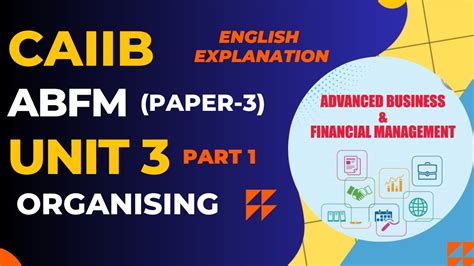 Caiib Abfm Module A Unit Part Organising I Advanced Business