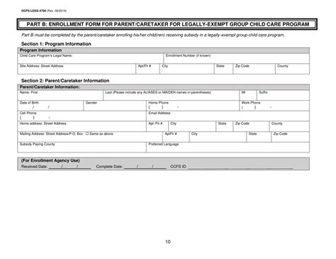 Form Ocfs Ldss 4700 Download Printable Pdf Or Fill Online Enrollment Form For Legally Exempt