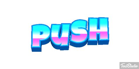 Push Word Animated  Logo Designs