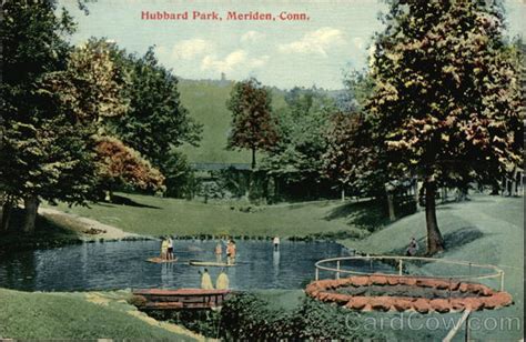 Hubbard Park Meriden Ct Postcard