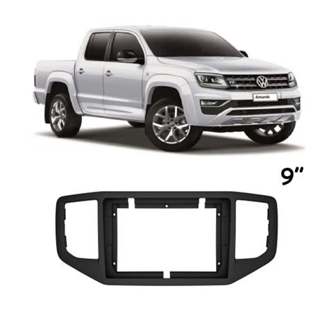 Moldura Painel DVD 2 Din MP5 Central Multimidia 9 Polegadas VW Amarok