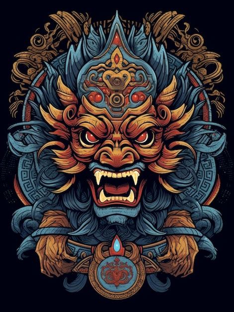 Barong Balinese Mythical Guardian | Premium AI-generated image