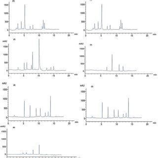 Hplc Chromatograms Of Phenolic Compounds Identified In Acetone Extract