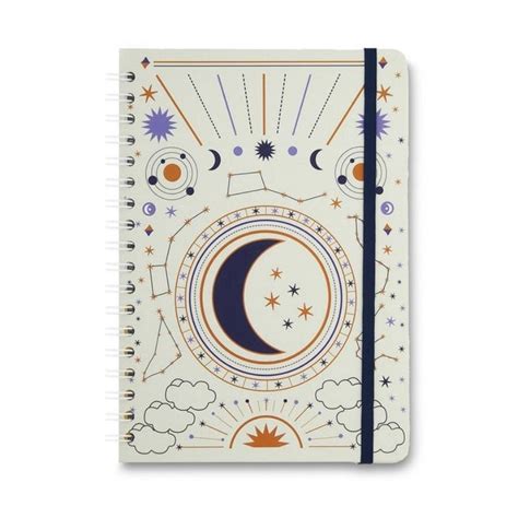 Caderno Espiral Astral Pautado Carta Lunar CÍCERO Papelaria