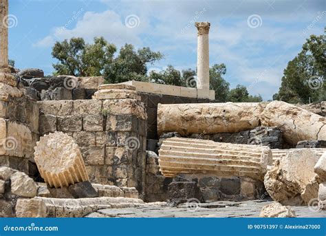 Archaeological Site, Beit Shean, Israel Stock Image - Image of ...