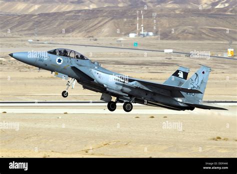 Israeli Air Force Iaf Fighter Jet F 15 Bazat Takeoff Stock Photo