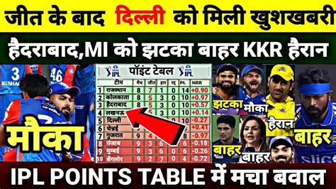 दिल्ली की जीत के बाद Ipl 2024 के Points Table में मचा बवाल Gt Mi बाहर