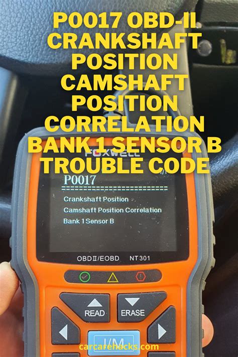 P0017 Obd Ii Crankshaft Position Camshaft Position Correlation Bank 1