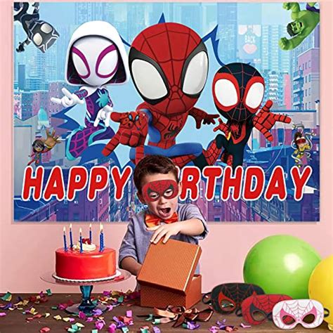 Spidey And His Amazing Friends Party Birthday Background Spider Party