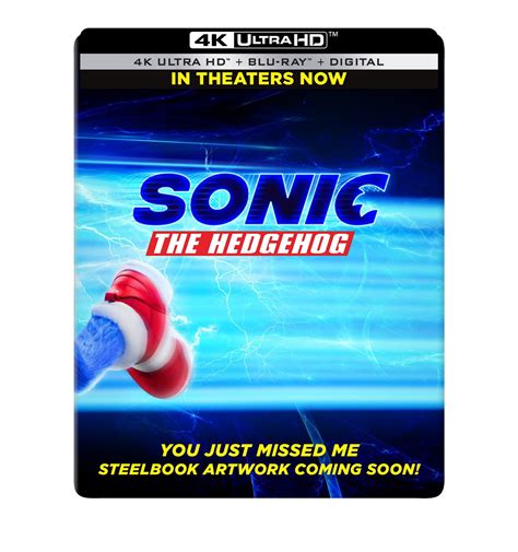 Sonic The Hedgehog Steelbook Includes Digital Copy 4k Ultra Hd Blu