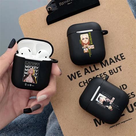 Cheap Anime Tokyo Revengers Airpods Case For Airpods 3 2 1 Pro Black Wireless Bluetooth Earphone