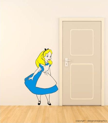 Large Alice in wonderland vinyl wall decal by circlewallart