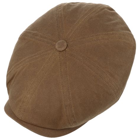 Hatteras Wax Flat Cap With Ear Flaps By Stetson