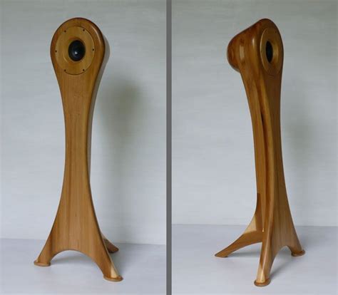 Sculptural Audio Speakers Carved Wood Speaker Högtalare