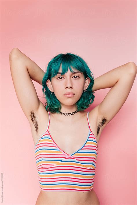 Natural Teenager With Hairy Armpits By Stocksy Contributor Lucas Ottone Stocksy