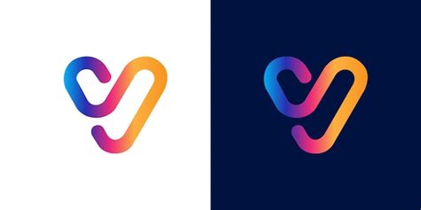 Plantilla De Logotipo V Simple Y Elegante Vector Premium