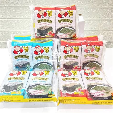 Jual Tao Kae Noi Seaweed Seasoned Laver Original Spicy 8gr 2packs X