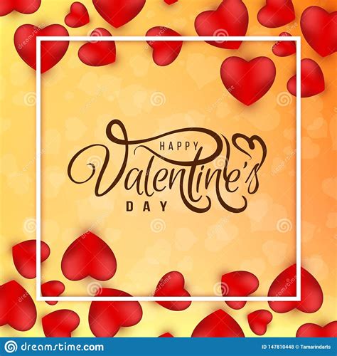 Abstract Happy Valentine`s Day Love Background Stock Vector