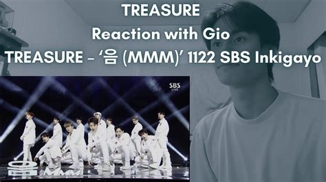 Treasure Reaction With Gio Treasure Mmm Sbs Inkigayo Youtube