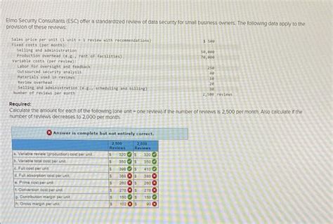 Elmo Security Consultants Esc Offer A Standardized Chegg