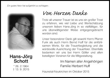 Traueranzeigen Von Hans J Rg Schott Trauer De