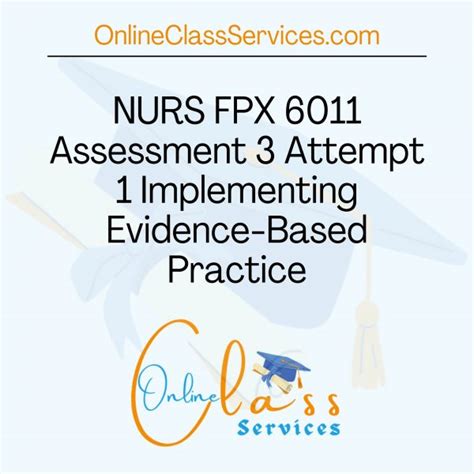 NURS FPX 6011 Assessment 3 Implementing Evidence Based Practice