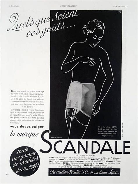 Scandale Underwear Vintage Ad Scandale Lingerie Poster Black Retro Ads Vintage Ads Vintage