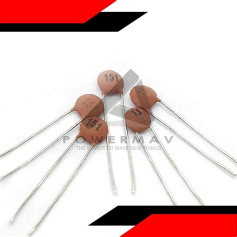 5pcs 150pf Ceramic Capacitor PowerMav Electronics Store