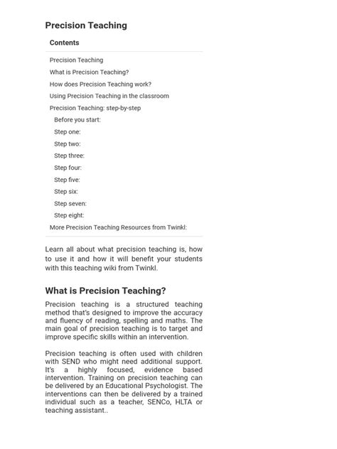 What Is Precision Teaching Answered Twinkl Teaching Wiki Pdf Fluency Teaching Method