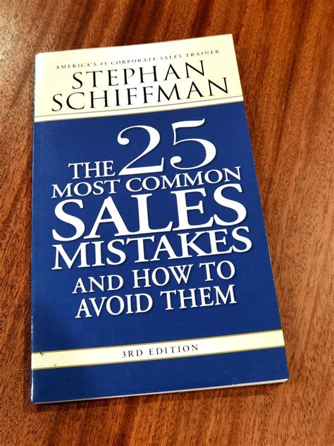 The 25 Most Common Sales Mistakes And How To Avoid Them Book By Stephan