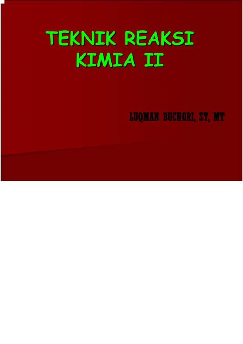 Pdf Teknik Reaksi Kimia Ii Pdf Dokumen Tips