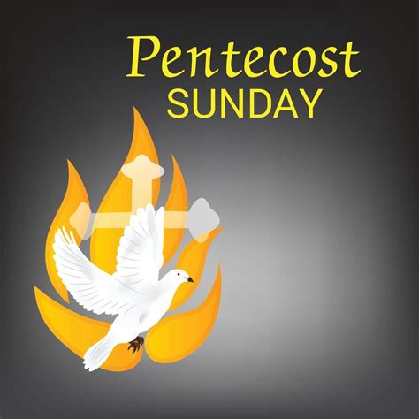 Pentecost Sunday Holy Spirit Dove Vector Art At Vecteezy