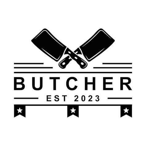 Premium Vector Butcher Logo Vector With Slogan Template