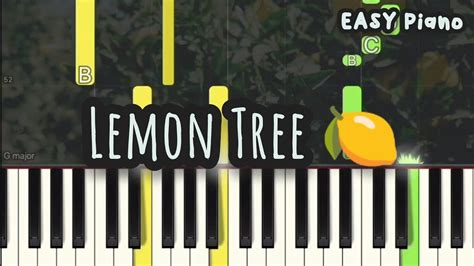 Fools Garden Lemon Tree Easy Piano Piano Tutorial Sheet Youtube