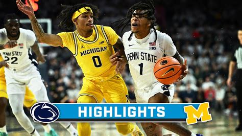 Michigan At Penn State Highlights Big Ten Men S Basketball Jan 7