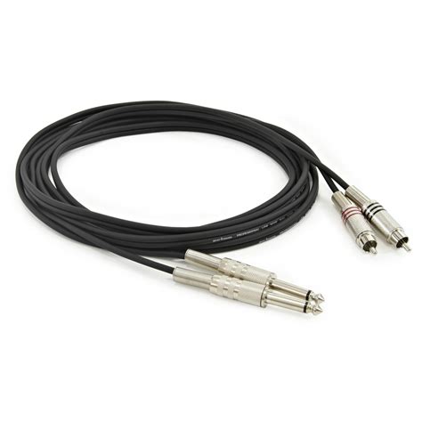 Phono Dual Mono Jack Pro Cable 1m At Gear4music