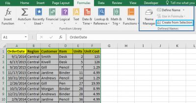 How To Use Names In Formulas In Excel